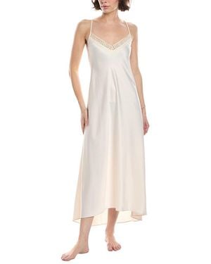 Flora Nikrooz Lace Charmeuse Gown - Natural