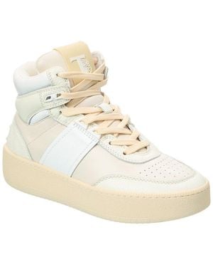 Tod's Sportiva Leather High-Top Trainer - White