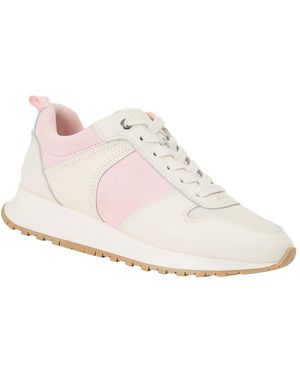 J.McLaughlin Emerson Leather & Suede Sneaker - White