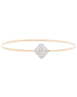 Maitre De Diamant 18K 0.38 Ct. Tw. Diamond Thin Bangle Bracelet - White