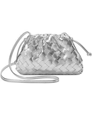 Tiffany & Fred Paris Woven Metallic Leather Pouch