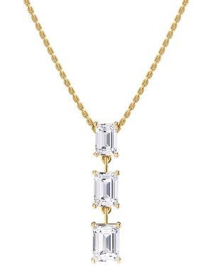 Lab Grown Diamonds 14K 2.81 Ct. Tw. Lab-Grown Diamond Pendant Necklace - Metallic