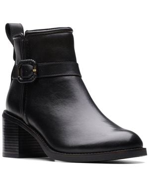 Clarks Chamberly Trim Leather Boot - Black