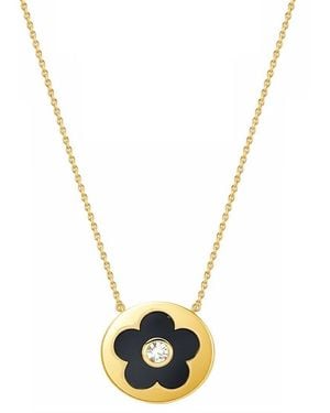 Gabi Rielle Femme Felling 14K Plated Agate Cz Stackable Necklace - Metallic