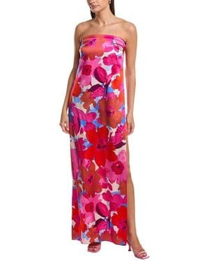 Ramy Brook Lyle Silk-Blend Gown - Red