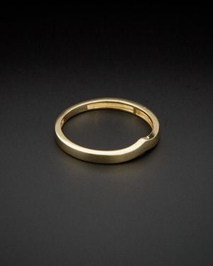 Italian Gold 14k Chevron Band Ring - Black