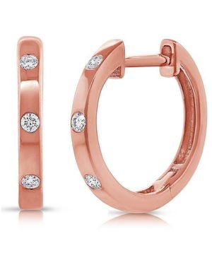 Sabrina Designs 14k 0.07 Ct. Tw. Diamond Huggie Earrings - White