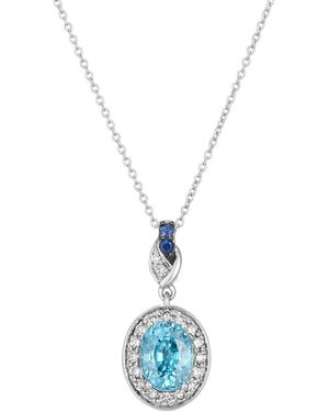 Le Vian Tranquility 14K 2.58 Ct. Tw. Diamond & Zircon, Sapphire Pendant Necklace - Blue
