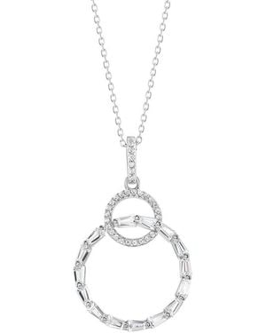 Suzy Levian CZ Jewelry Suzy Levian Cz Interlocking Circle Necklace - White