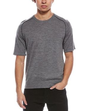 Helmut Lang Contrast Seam Wool T-Shirt - Grey