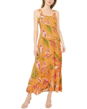Vince Camuto Smocked Back Maxi Dress - Orange