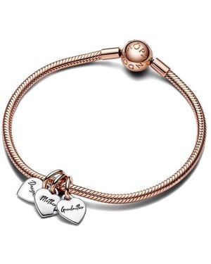PANDORA Moments & 14K Rose Plated Dangle Charm - Metallic