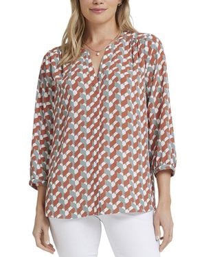 NYDJ Pintuck Blouse - Multicolor