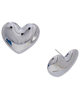 DANNIJO Oversized Puffy Heart Studs - Metallic