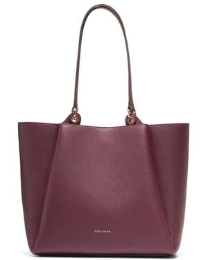 Cole Haan Midtown Medium Leather Tote - Purple