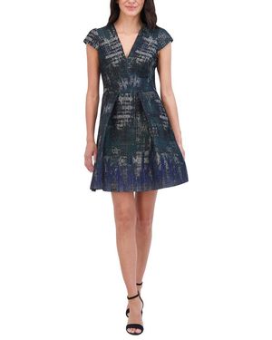Vince Camuto Short Sleeve Mini Dress - Blue