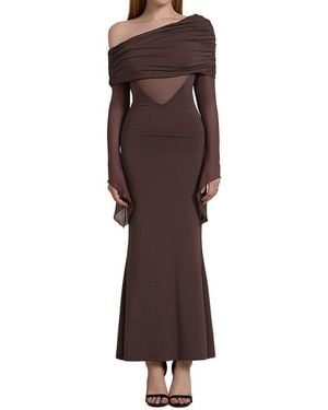 Amanda Royal Maxi Dress - Brown