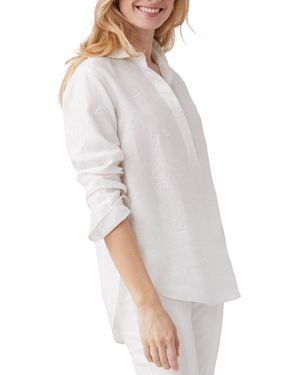 J.McLaughlin Lula Linen Blouse - Gray