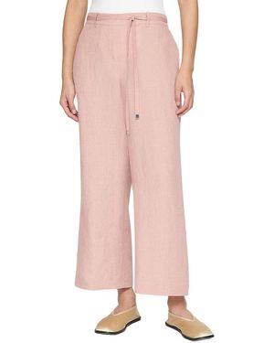 Lafayette 148 New York Columbus Cropped Wide Leg Pant - Pink