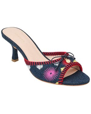 Jack Rogers Velma Flower Denim Sandal - Blue