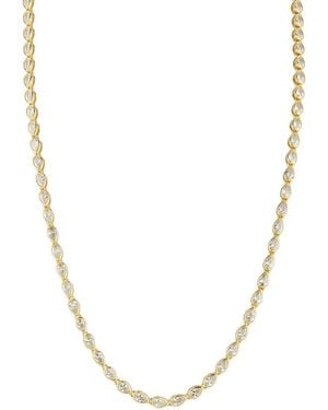 Glaze Jewelry 14K Plated Cz Necklace - Metallic