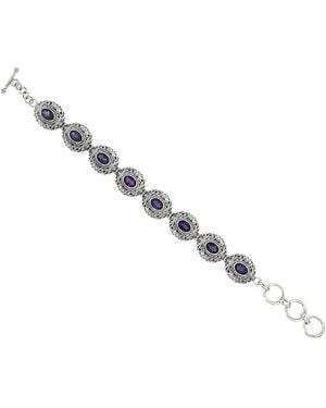 Samuel B. 18K 6.40 Ct. Tw. Amethyst Bracelet - Metallic