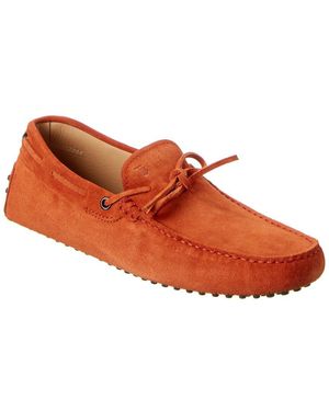 Tod's Gommini Suede Driver - Orange
