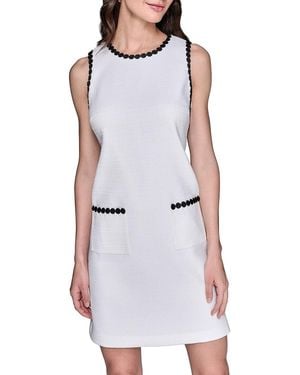KARL LAGERFELD Summer Tweed Shift Dress - Purple