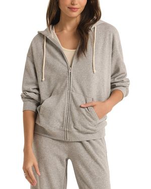 Z Supply Academy Zip Up Hoodie - Grey