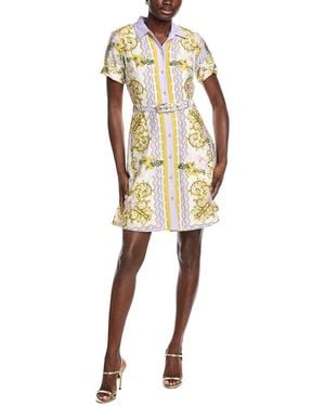 Taylor Printed Mini Dress - Yellow