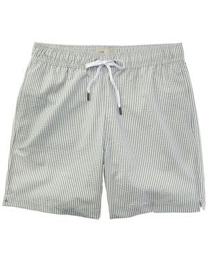 Onia Classic Seersucker Swim Short - Grey