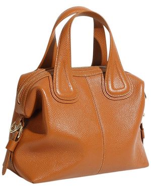 Adele Berto Leather Tote - Brown
