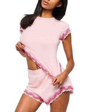Cosabella Amalia Cap Sleeve Pyjama Top - Pink