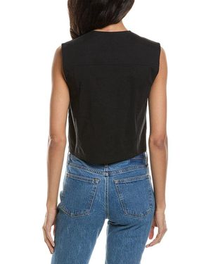 Theory Zig Zag Stitch Vest in Blue | Lyst
