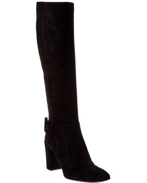 Roger Vivier Suede Knee-High Boot - Black