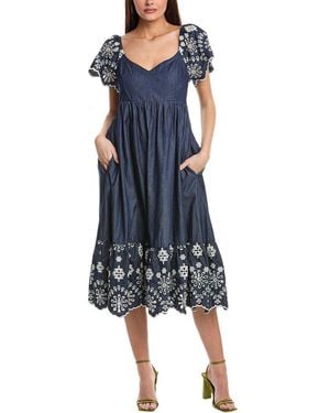 Allison Claire Midi Dress - Blue