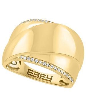 Effy Fine Jewelry 14K 0.09 Ct. Tw. Diamond Ring - Metallic