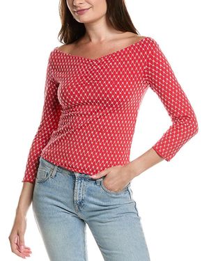 Free People Gia Eyelet Top - Red