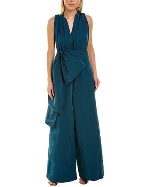Oscar de la Renta Wide Leg Jumpsuit - Blue