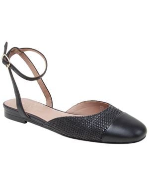Linea Paolo Delaney-L Woven & Leather Flat - Blue