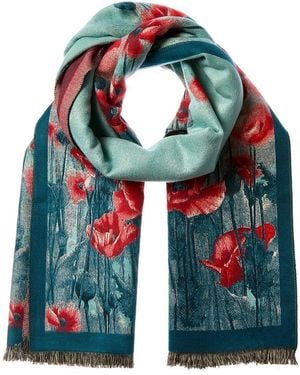 Saachi Paisley Reversible Ruana - Blue