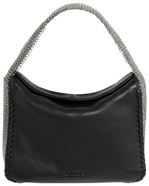 Aimee Kestenberg Chain-Mail Leather Top Handle Bag - Black