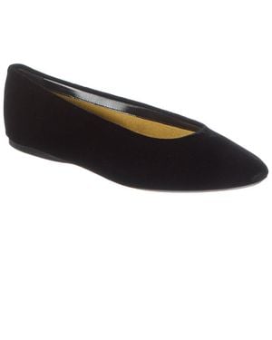 Saint Laurent Gio Velvet Ballet Flat - Black