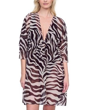 Gottex V-Neck Beach Dress - Brown