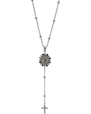 Ebru Jewelry Protection & Luck Cz Pendant Necklace - White