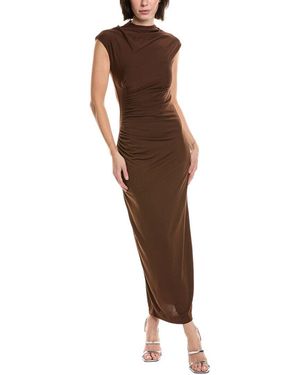 Estellina Sleeveless Midi Dress - Brown
