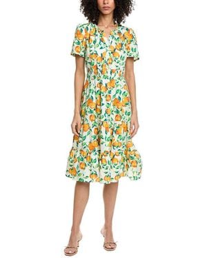 Nanette Lepore Short Sleeve Maxi Dress - Yellow