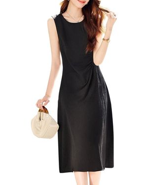 Bossy Chic Midi Dress - Black