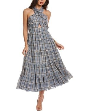Ulla Johnson Tiered Midi Dress - Grey