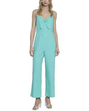 Donna Morgan Linen-blend Jumpsuit - Blue